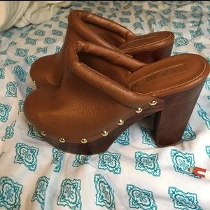 brown heeled wedges (will take offers)